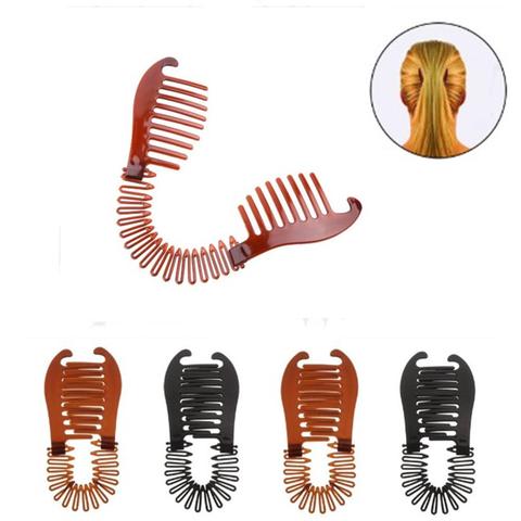 Gomas de pelo trenzado Banana Clip para las mujeres las niñas pinza para el pelo con forma de broches Banana horquilla de pelo de Metal accesorios para el cabello ► Foto 1/6