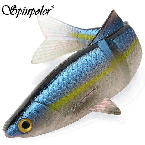 Spinpoler-señuelo de pesca 3D de 3 secciones swimbait, cebo de pesca suave, 4,5g, 9g, 19g, Lucio/Pesca de lubina, agua dulce y salada ► Foto 1/6