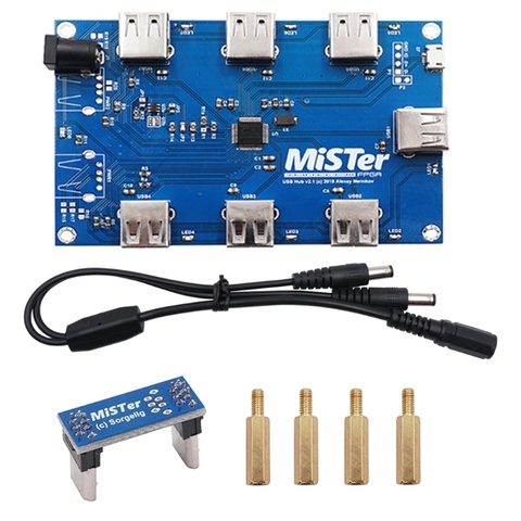 Placa de soldadura Manual MisTer USB Hub v2.1, para MisTer FPGA, 7 puertos USB, novedad de 2022 ► Foto 1/6