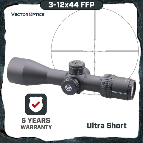 Vector Optics-mira telescópica para Rifle de aire Veyron FFP 3-12x44, Ultra compacta, primer plano Focal, 223 7,62 AR15, 1/10 Mil ► Foto 1/6