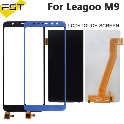 Pantalla LCD y Digitalizador de Pantalla táctil para Leagoo M9, Sensor de Panel con herramientas, color negro/Azul, 640x1280 ► Foto 1/6