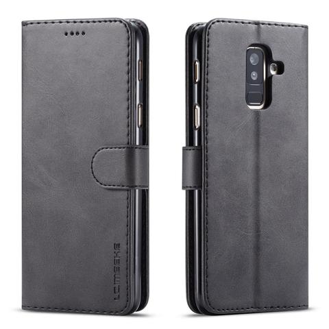 Funda de cuero con tapa para Samsung Galaxy A6 Plus, funda de lujo para teléfono móvil, A8, A7, A5, A9, A6 Plus, A750, 2022 ► Foto 1/6