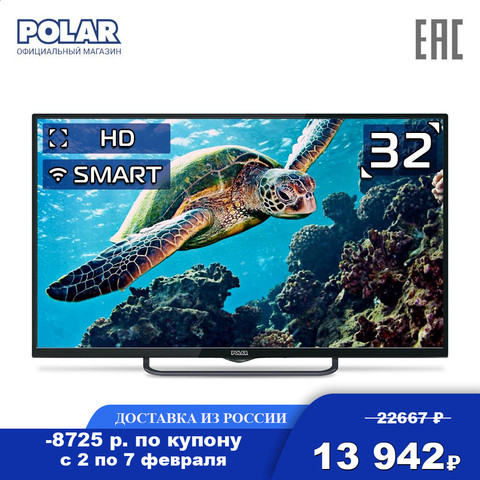 Smart TV POLAR P32L21T2SCSM, electrónica de consumo, equipos de Audio en casa, vídeo de 32 