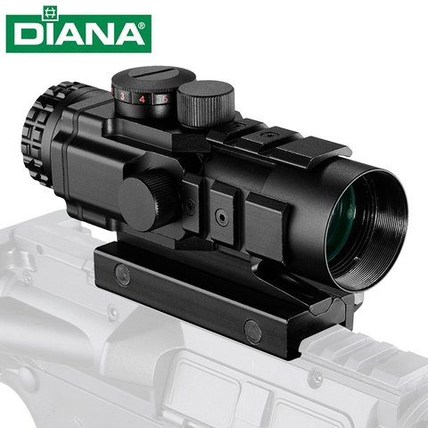 DIANA 3X32-visor óptico para rifle de caza, punto rojo, luz verde, mira para caza ► Foto 1/6