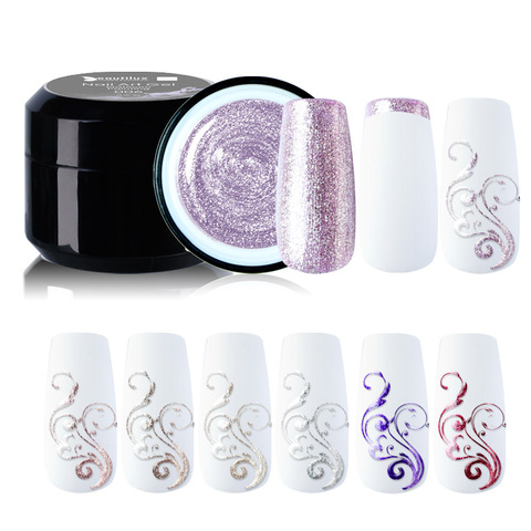 Beautilux Nail Art-Gel de pintura de platino para salón de uñas profesional, barniz de Gel brillante para uñas con LED ultravioleta, laca de 6g ► Foto 1/6