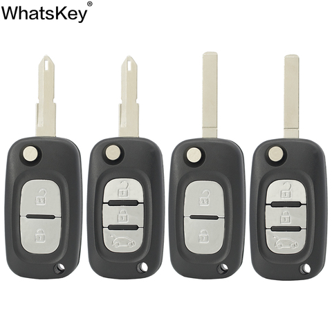 WhatsKey-carcasa plegable para llave de coche, reemplazo de botón remoto, funda Fob para Renault Fluence Clio Megane Kangoo Modus, 2/3 ► Foto 1/6