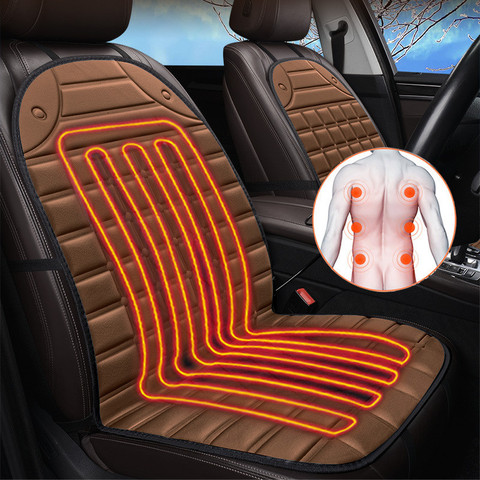 12V funda de cojín de asiento de coche calefactable, calentador, cojín para hogar cardriver cojín de asiento con calefacción cojín Universal ► Foto 1/6