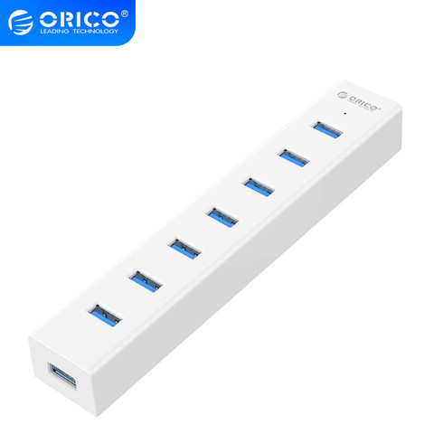 ORICO-adaptador de corriente de 7 puertos USB 3,0, adaptador de corriente de 5V 2a, divisor OTG de alta velocidad para ordenador portátil, accesorios ► Foto 1/6