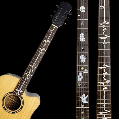 Nuevo DIY diapasón de Guitarra calcomanías con incrustaciones de cuello de Guitarra cabezal de Guitarra bajo ukelele pegatina fina accesorios de Guitarra ► Foto 1/6