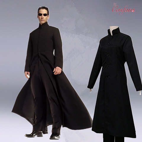 Matriz Cosplay personalizado disfraz de Cosplay negro Neo abrigo único abrigo de Halloween cosplay traje envío gratis ► Foto 1/4