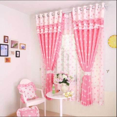 Cortinas de amor para sala de estar, comedor, dormitorio, coreano, Pastoral, dulce y cálida ► Foto 1/2