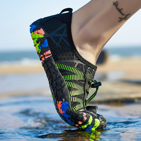 Zapatos de playa para acampar para hombre y mujer, zapatillas de agua para natación, Unisex, planas, suaves, para caminar, amantes del yoga, antideslizantes ► Foto 1/6