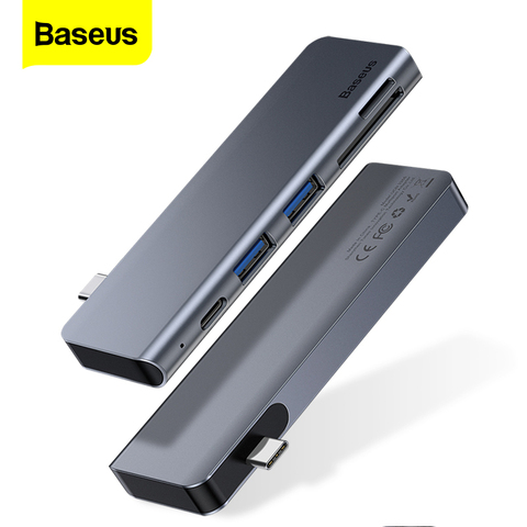 Baseus-concentrador de red USB C a USB 3,0 SD/lector de tarjetas TF, Conector de carga PD tipo C, divisor para Macbook pro, Huawei, Xiaomi HUB ► Foto 1/6