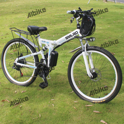 Bicicleta eléctrica plegable de aluminio, bicicleta eléctrica de 26 pulgadas, con Motor potente de 1000W, batería de 48V y 20Ah, para montaña y nieve ► Foto 1/6