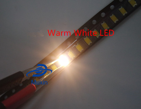 Diodo emisor de luz blanco cálido, SMD 100, 0402, 0603, 0805, 2835, 3528, 1206, 5050, 5730, 3014, 3V, superbrillante, 4014 Uds. ► Foto 1/2