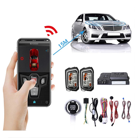 Alarma antirrobo para coche, mando a distancia bidireccional, Bluetooth, Universal, autoinicio, una tecla, arranque de motor, cierre centralizado ► Foto 1/6