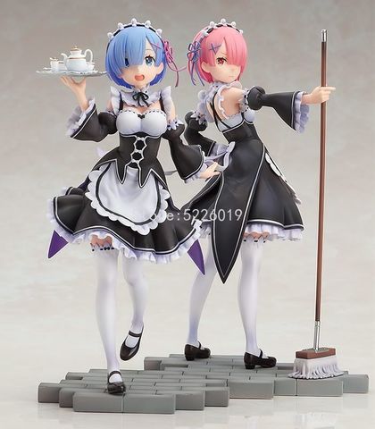 Figura de acción Rem Ram Re:ZERO Sting Life in Another World, 21cm, figuras de acción Rem Ram, juguetes de modelos coleccionables ► Foto 1/6