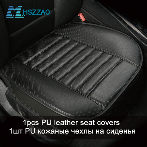 Funda para asiento de coche de lujo con protección para asiento individual sin respaldo PU cuero alta calidad para la mayoría de los asientos de cuatro puertas sedán y SUV ► Foto 1/6