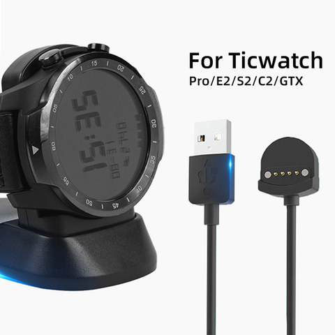 Cargadores para Ticwatch Pro/e2/s2/c2/GTX, base de carga rápida portátil, cargador de datos USB, accesorios de carga de repuesto para reloj inteligente ► Foto 1/6