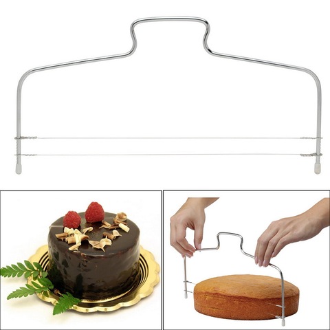 Hoomall 1PC de acero inoxidable cortador de torta de cable ajustable rebanadora niveladora DIY pastel horneado herramientas de alta calidad accesorios de cocina ► Foto 1/5