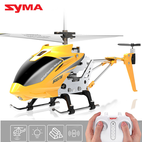 SYMA-Helicóptero De control Remoto de helicóptero S107H para niños, juguete de aleación neumática Original con luz LED ► Foto 1/6