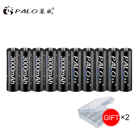 Batería AA original para cámara, PALO de 100%, 3000mah, 1,2 V, AA, NI-MH, recargable, precargado, 2A ► Foto 1/6