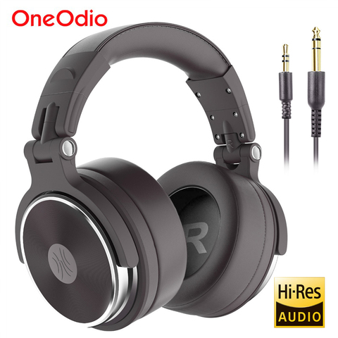 Oneodio-auriculares plegables por encima de la oreja con cable para teléfono, ordenador, monitores profesionales de estudio, auriculares para música, DJ y videojuegos ► Foto 1/6