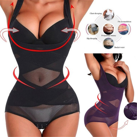 Trajes para adelgazar para mujer, entrenador de cintura, corsé reductor, modelador de cuerpo, ropa interior, bragas de Control, bragas talla grande ► Foto 1/6