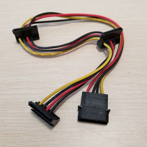 Cable de extensión de alimentación SATA de 4 pines IDE Molex a 3 puertos, 18awg para disco duro HDD SSD PC servidor DIY 40cm ► Foto 1/4