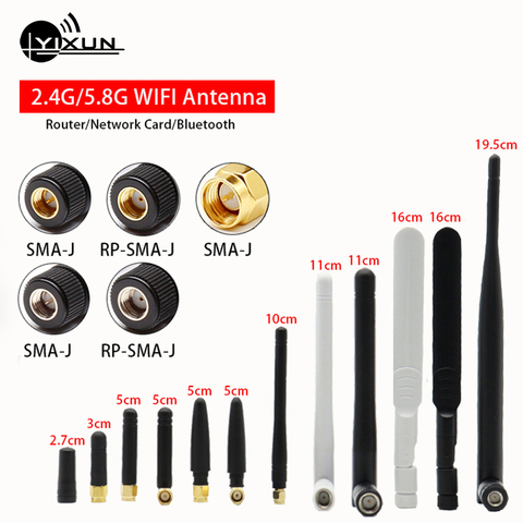 2,4G 5G 5,8G wifi de doble banda bluetooth antena zigbee externa antena de palo con pegamento RP SMA interfaz 8dbi de alta ganancia de 2400-2500MHz ► Foto 1/1