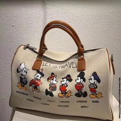 Disney-bandolera de hombro de Mickey mouse para mujer, bolso de mano de minnie, bolsa de viaje de alta capacidad para compras ► Foto 1/5