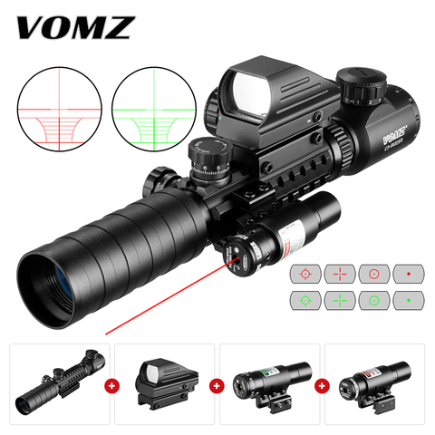 VOMZ-mira telescópica iluminada para Rifle, telémetro holográfico de 4 retículas, 20mm, láser rojo grann para caza, Aimpoint ► Foto 1/6