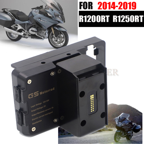 Soporte de navegación para motocicleta BMW R1200RT R1250RT, navegador gps con carga inalámbrica, Cargador usb, soporte de navegación para teléfono, 2022 ► Foto 1/6