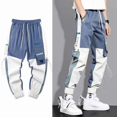 Pantalones de Joggers para hombre, ropa de calle informal holgada Harajuku, moda japonesa, pantalones de lápiz con cintura elástica, 2022 ► Foto 1/6