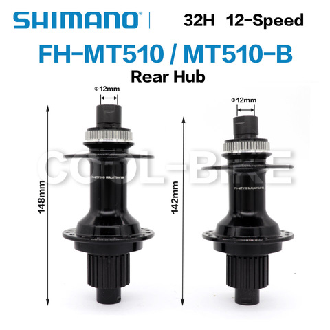 Shimano-eje trasero de velocidad para bicicleta de montaña, pieza Micro Spline de liberación rápida, 32H, 12x 142mm, 12x 148mm, FH, MT510, MT500, MT410, 1x12 ► Foto 1/6