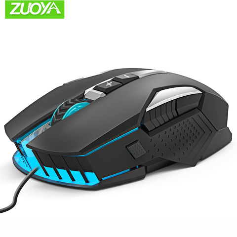 Ratón DPI ZUOYA para videojuegos, ratón con cable ajustable, ratón USB LED óptico, ratón para ordenador portátil, PC, juego profesional para jugadores ► Foto 1/6