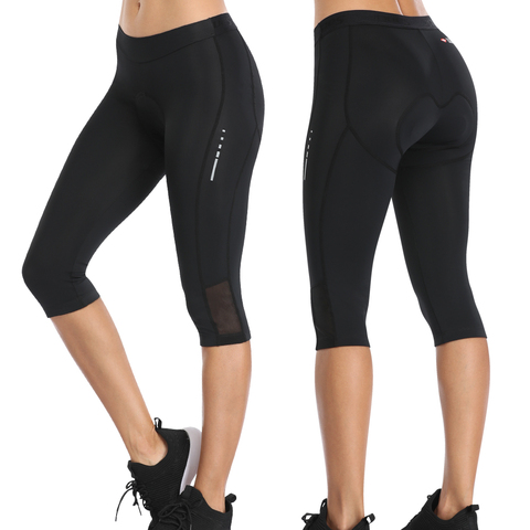 Santic-pantalones cortos de ciclismo para mujer, shorts con relleno 4D, reflectantes, transpirables, talla asiática S a 3xl, para primavera y verano, K9LG020 ► Foto 1/6