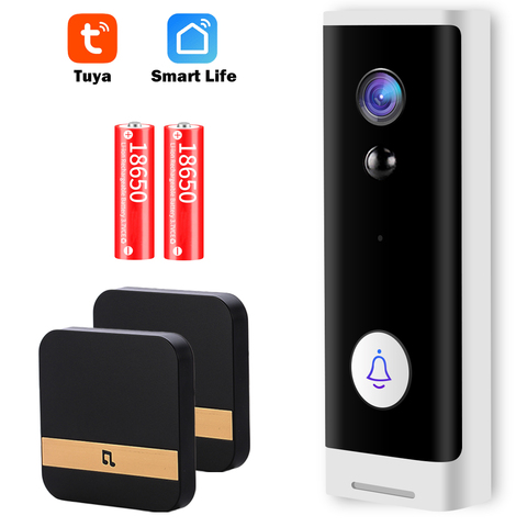 Tuya timbre WIFI Smart Home WiFi Video timbre intercomunicador seguridad exterior puerta Cámara 1080P HD Monitor para el hogar PIR ► Foto 1/6