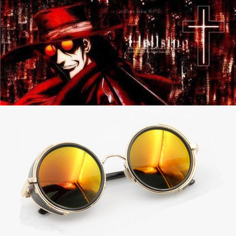 HELLSING Anime Alucard cazador de vampiros a medida Cosplay gafas naranja gafas de sol Accesorios ► Foto 1/6