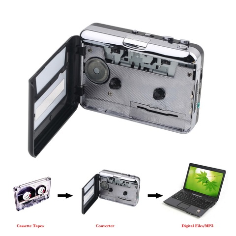 Reproductor de cassette portátil con USB, convertidor de grabación de Cassette, reproductor de Audio Digital ► Foto 1/6