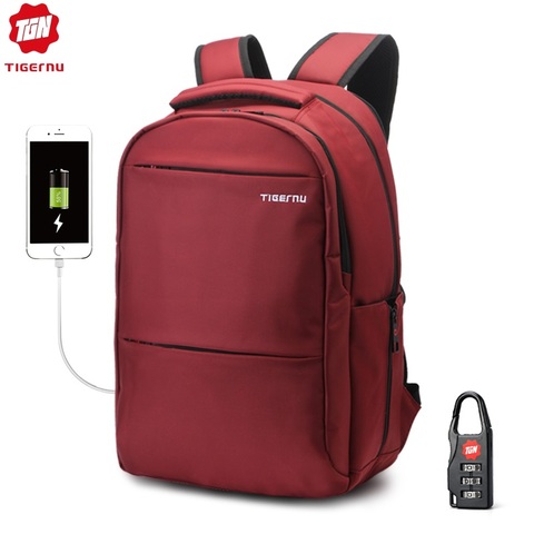 Tigernu-Mochila De Laptop15-17 pulgadas para ordenador para mujer, morral escolar de nailon resistente al agua, para Notebook ► Foto 1/5