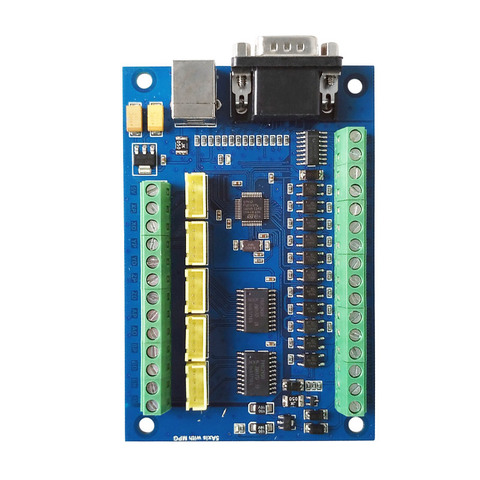 Placa controladora USB MACH3 de 5 ejes, máquina de grabado con controlador de movimiento paso a paso MPG, tarjeta azul ► Foto 1/6