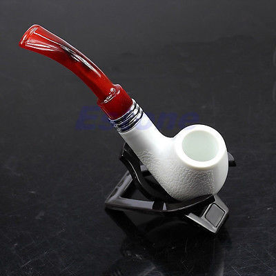 Meerschaum-pipa de fumar clásica, pipa duradera de retales de Ppe, tabaco para cigarrillos y cigarros, con anillo de goma, 1 ud. ► Foto 1/4