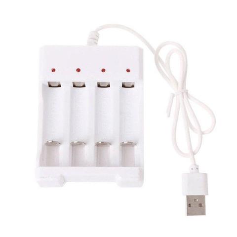 Adaptador de carga rápida de batería recargable Universal, herramienta de carga de batería con 4 ranuras de salida USB para AA/AAA ► Foto 1/6