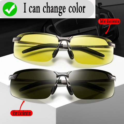 Gafas fotosensibles con cambio de Color para hombre, lentes de sol fotosensibles, Luz De Carretera, de noche y día, para conducir ► Foto 1/6