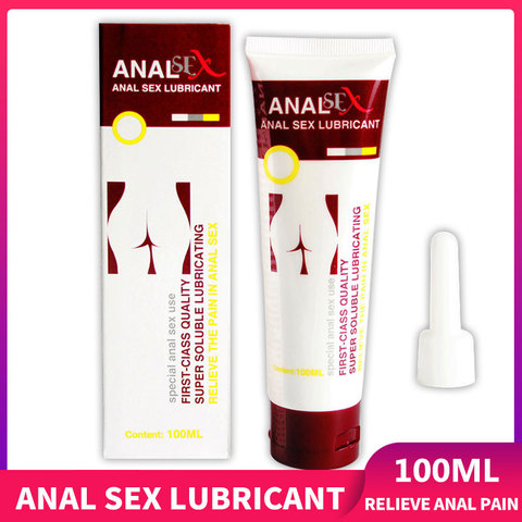 Grasa analgésica Anal de seda, lubricante sexual, Gel para aliviar el dolor a base de agua, aceite sexual para adultos, Gay, mujeres y hombres, 100ml ► Foto 1/6