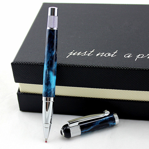 Bolígrafos para la escuela, Bolígrafo de Metal de mármol azul de alta calidad, bolígrafos de 0,5 MM ► Foto 1/3