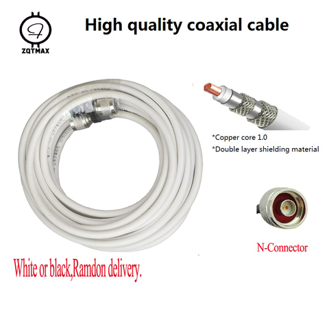 ZQTMAX RG6 cable Coaxial para amplificador de señal móvil y CDMA GSM DCS 2G 3G 4G amplificador de señal Walkie-talkie cable TV Cable ► Foto 1/3