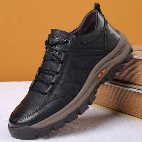 Zapatos informales de cuero para hombre, zapatillas de deporte masculinas de calidad, de diseñador, para exteriores, para conducir ► Foto 1/6