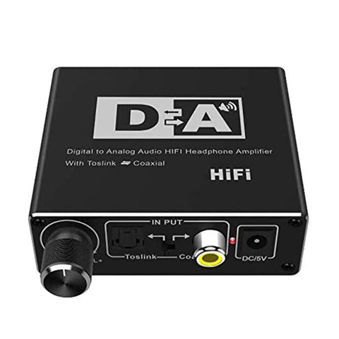 Convertidor de Adaptador de Audio Digital a analógico, DAC óptico Toslink Coaxial bidireccional, interruptor RCA 3,5mm, con Control de volumen ► Foto 1/6